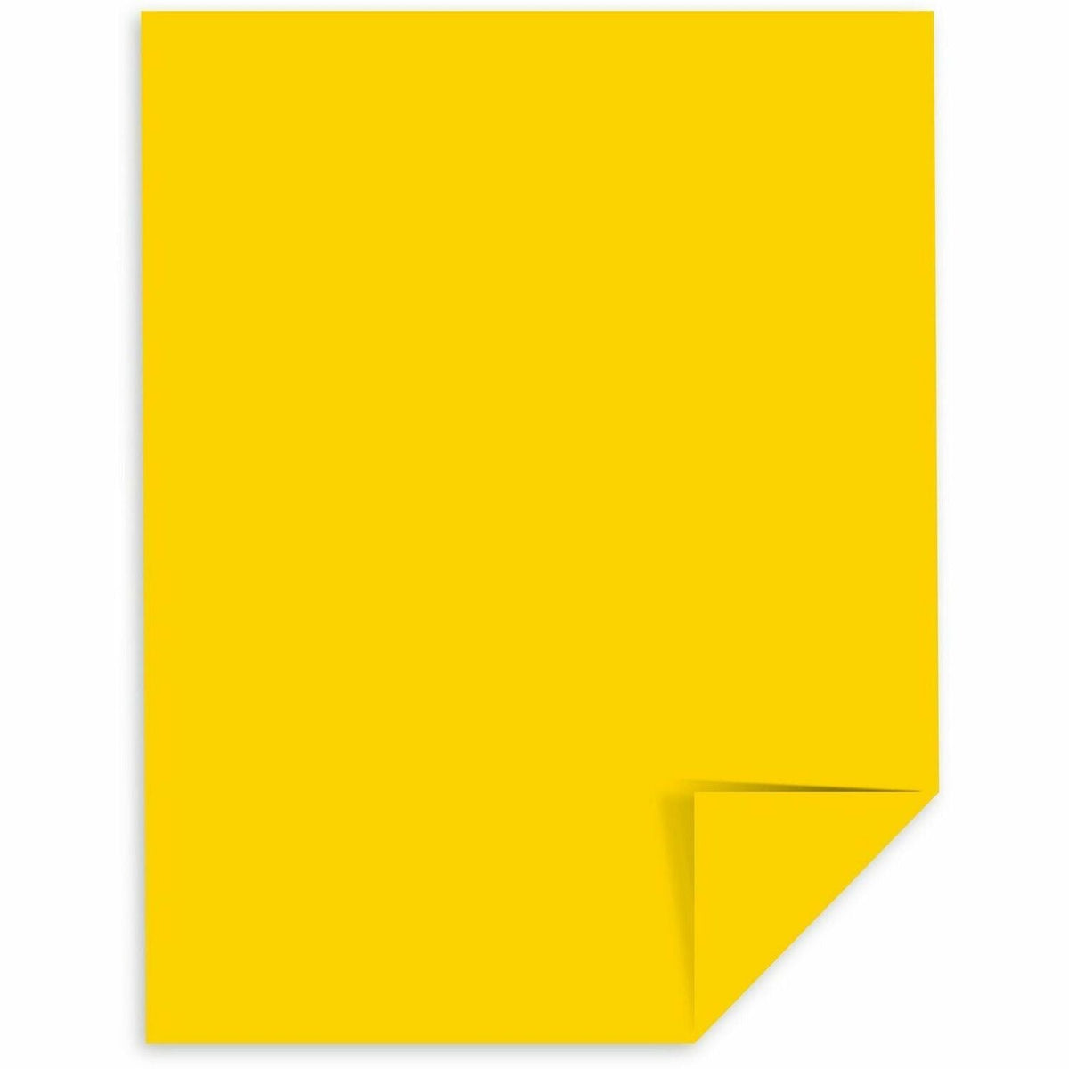 Astrobrights Colored Cardstock - Sun Yellow - Letter - 8 1/2’’ x 11’’ - 65 lb Basis Weight - Heavyweight Durable