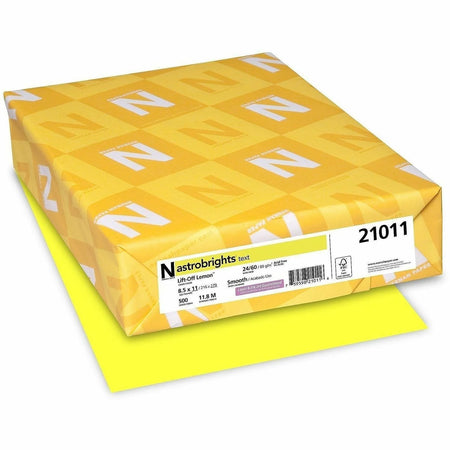 Astrobrights Lemon Color Paper: 8.5’’ x 11’’ 24 lb - Acid-free Lignin-free - Copy & Printer Paper