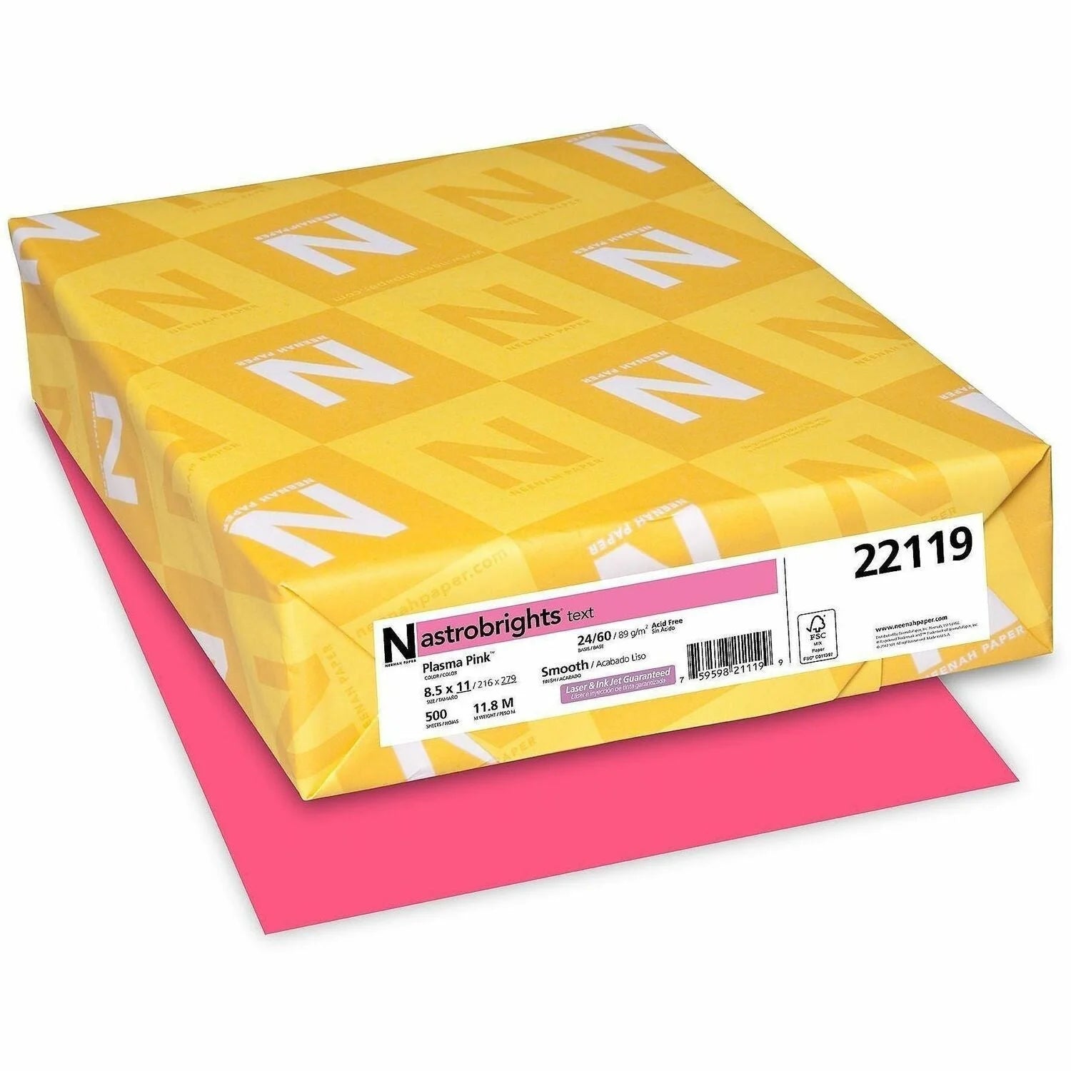 Astrobrights Pink Color Paper: Heavyweight 24 lb Acid-free - 500 Sheets - Copy & Printer Paper