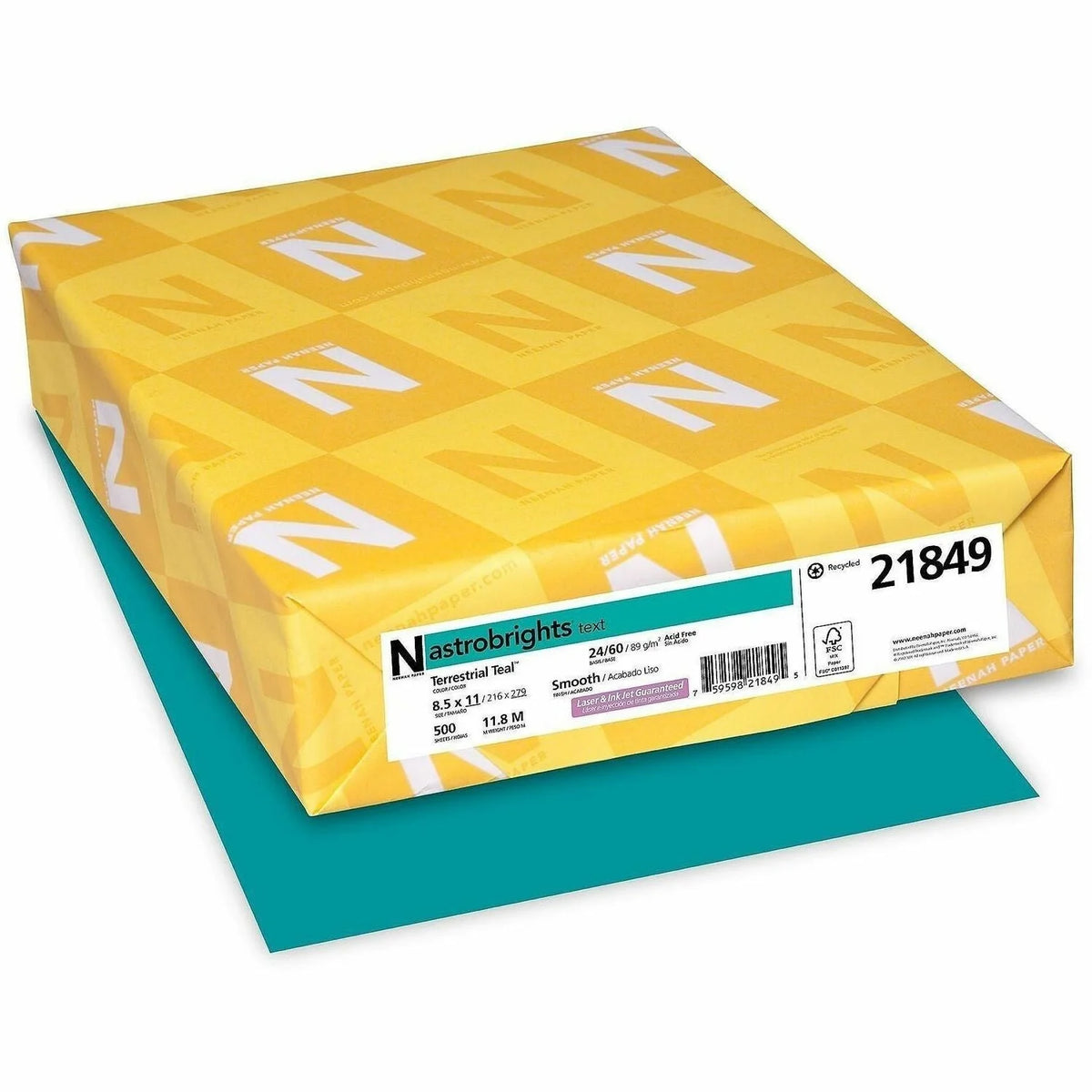 Astrobrights Terrestrial Teal Copy Paper: Vibrant 24 lb Acid-free - 500 Sheets - & Printer Paper