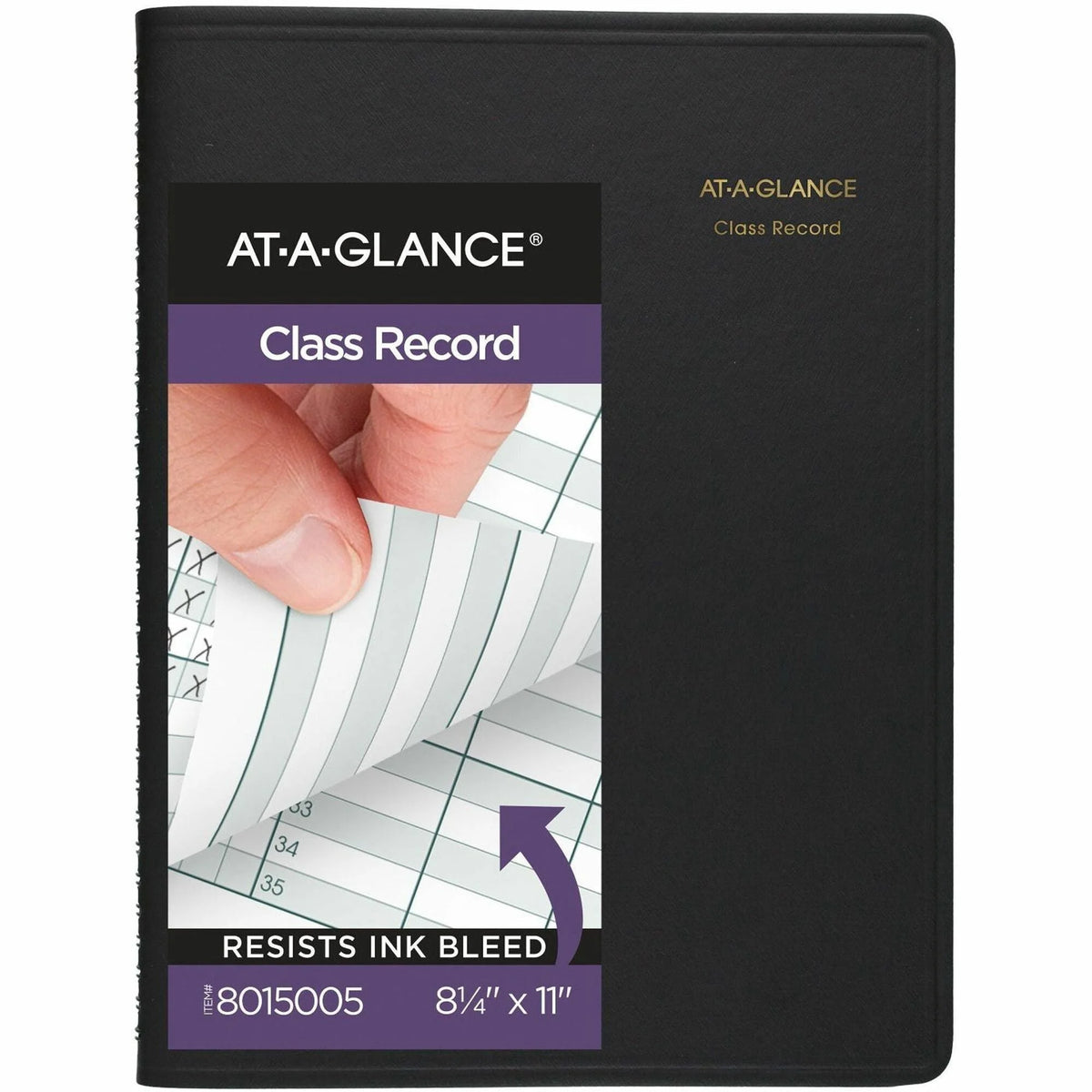 At-A-Glance Class Record Book: Wire Bound 8.25’’ Sheet Size Black - Educational Books
