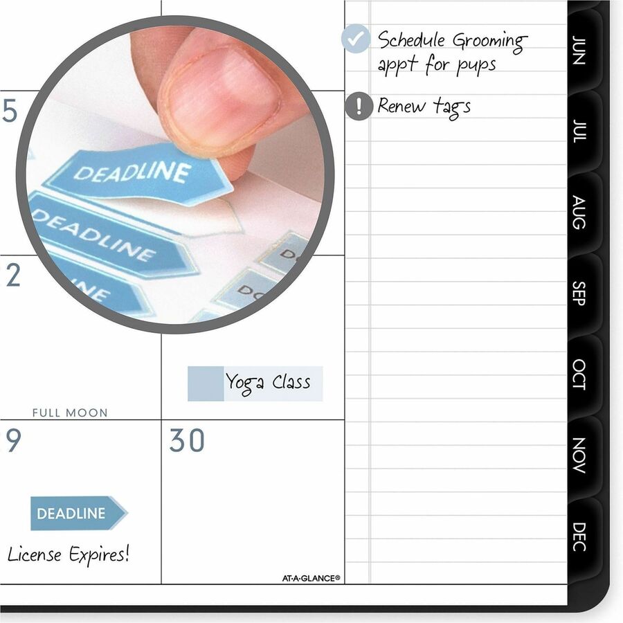 At-A-Glance Contemporary Lite Monthly Planner, Black, Large, 9" x 11" - Alternate-Image5