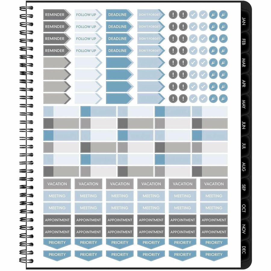 At-A-Glance Contemporary Lite Monthly Planner, Black, Large, 9" x 11" - Alternate-Image6