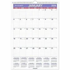 At-A-Glance Wall Calendar - Medium - Julian Dates - Monthly - 12 Month - January 2026 to December - 1 Single Page