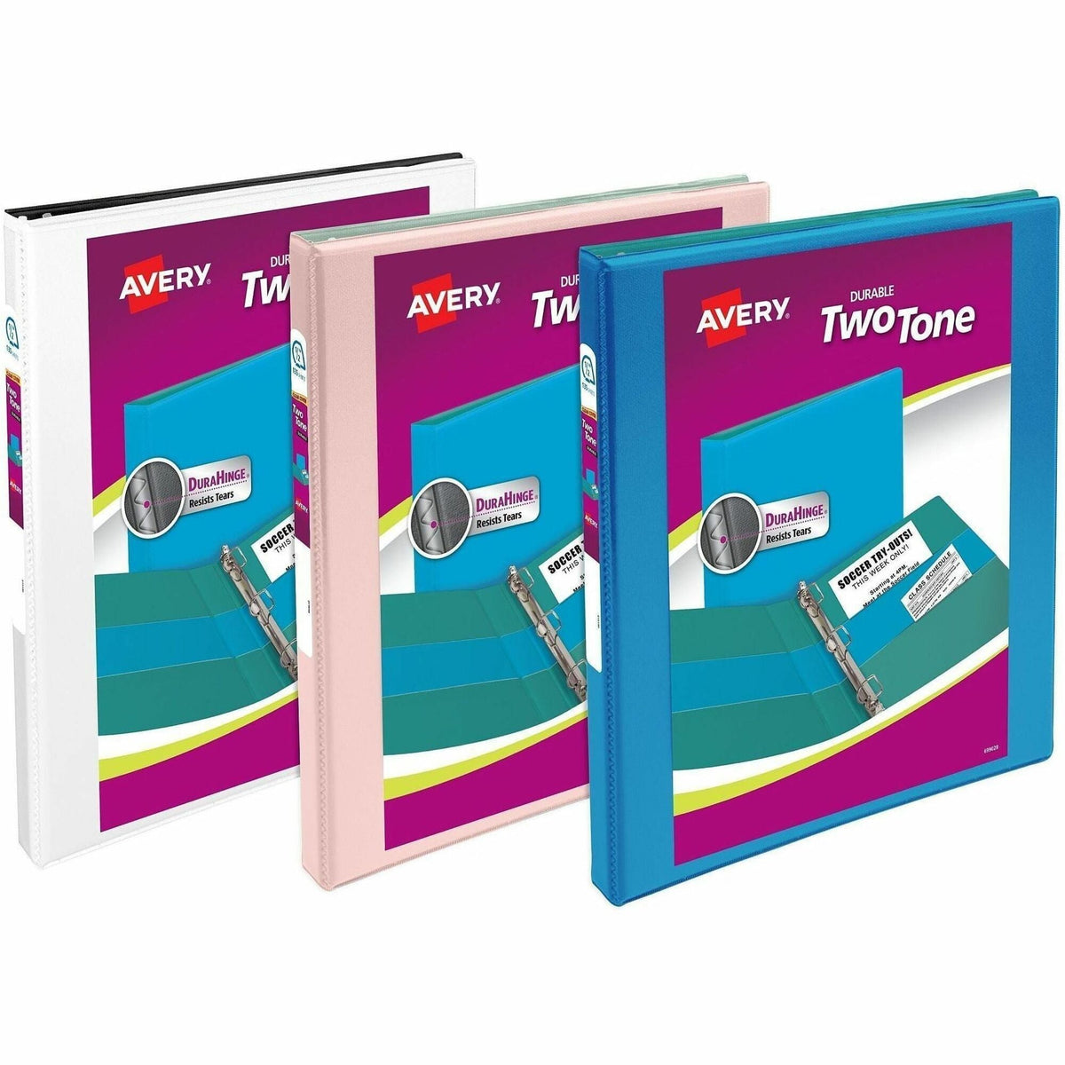 Avery 1/2" Two-Tone View 3-Ring Binder With Pockets - 2000