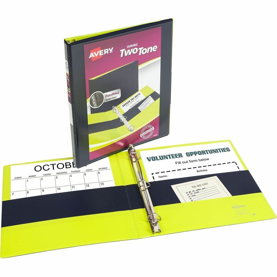 Avery 1/2" Two-Tone View 3-Ring Binder With Pockets - Right