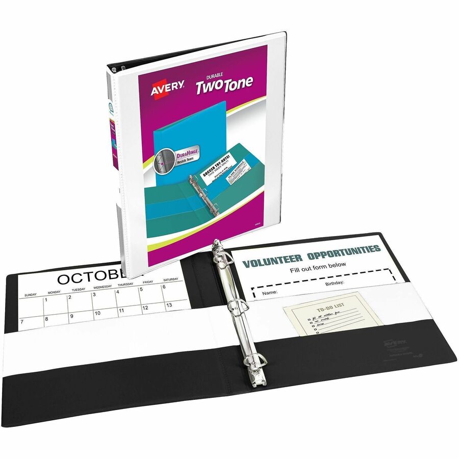 Avery 1/2" Two-Tone View 3-Ring Binder With Pockets - Alternate-Image2