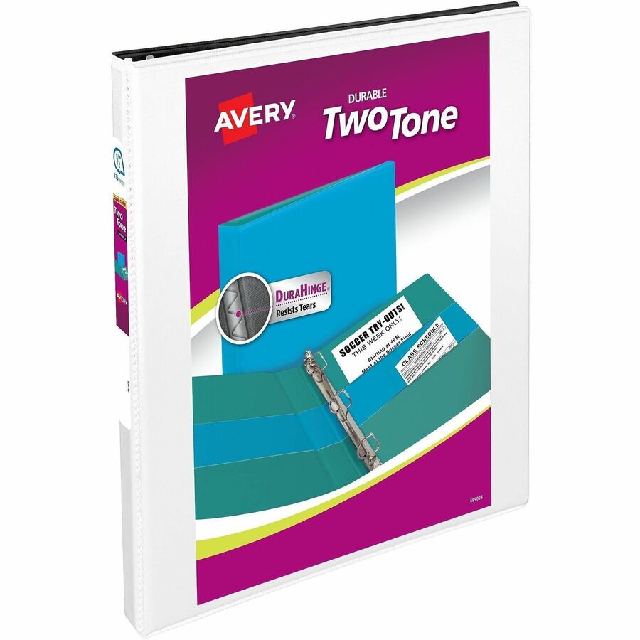 Avery 1/2" Two-Tone View 3-Ring Binder With Pockets - Alternate-Image1