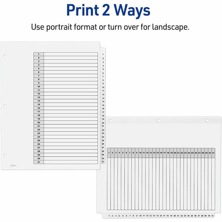 Avery 1-31 Dividers, 31 Tabs, Ready Index (6 Sets of 11827) - Alternate-Image2