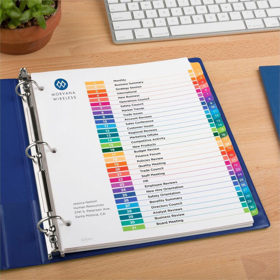 Avery 1-31 Dividers, 31 Tabs, Ready Index (6 Sets of 11831) - Alternate-Image5
