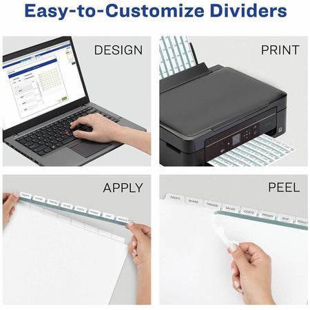Avery 12 Tab Print & Apply Dividers, Index Maker(R), 5 Sets (11429) - Alternate-Image4