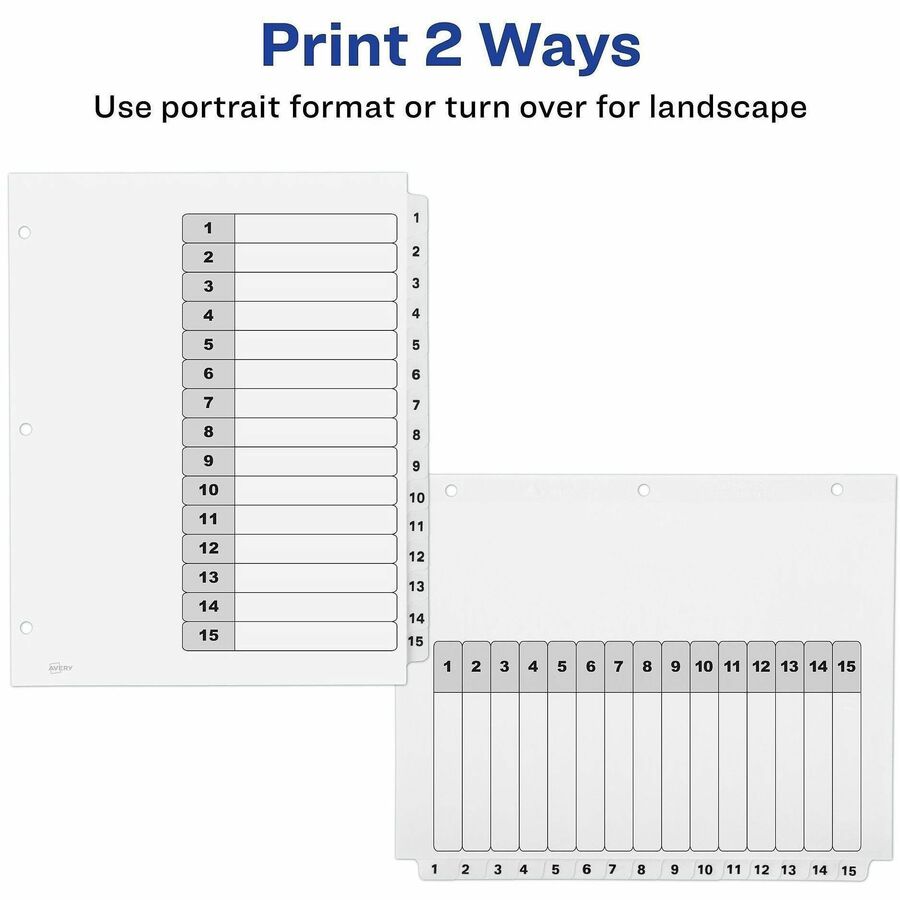 Avery Dividers, 15 Tabs, Ready Index (6 Sets of 11825) - Alternate-Image2