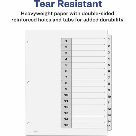 Avery Dividers, 15 Tabs, Ready Index (6 Sets of 11825) - Alternate-Image5
