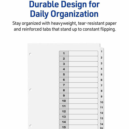 Avery Dividers, 15 Tabs, Ready Index (6 Sets of 11825) - Alternate-Image4