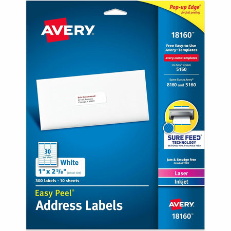 Avery® Easy Peel Address Labels - Sure Feed Technology - 2000