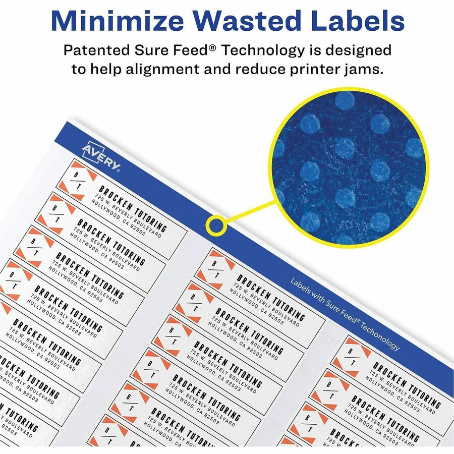 Avery® Easy Peel Return Address Labels, 1/2"x1-3/4" , 800 Labels (18167) - Alternate-Image1