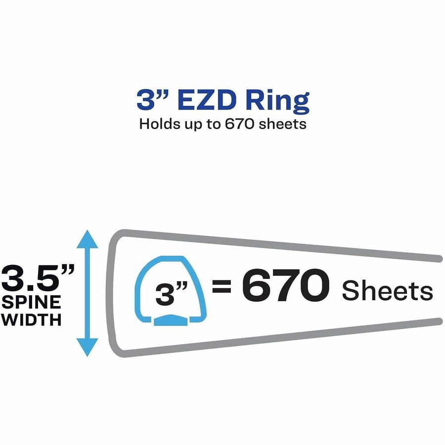 Avery&reg; 3" Heavy-Duty Industrial SDS Binder - One-Touch Rings - Alternate-Image1