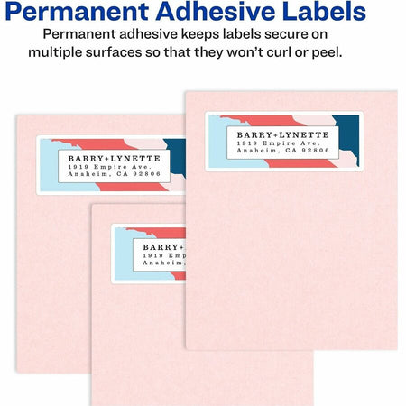 Avery&reg; White Rectangle Labels with Sure Feed - Left