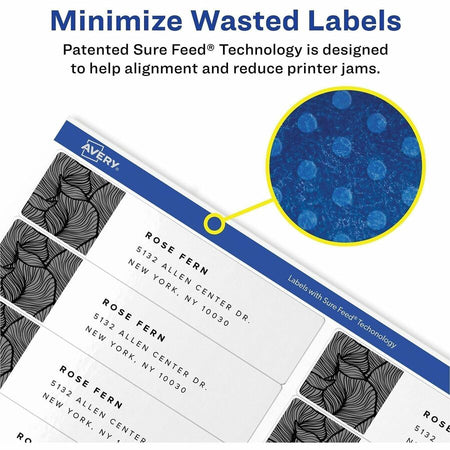 Avery&reg; White Rectangle Labels with Sure Feed Technology - Alternate-Image1