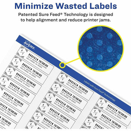 Avery&reg; White Rectangle Labels with Sure Feed Technology - Alternate-Image5