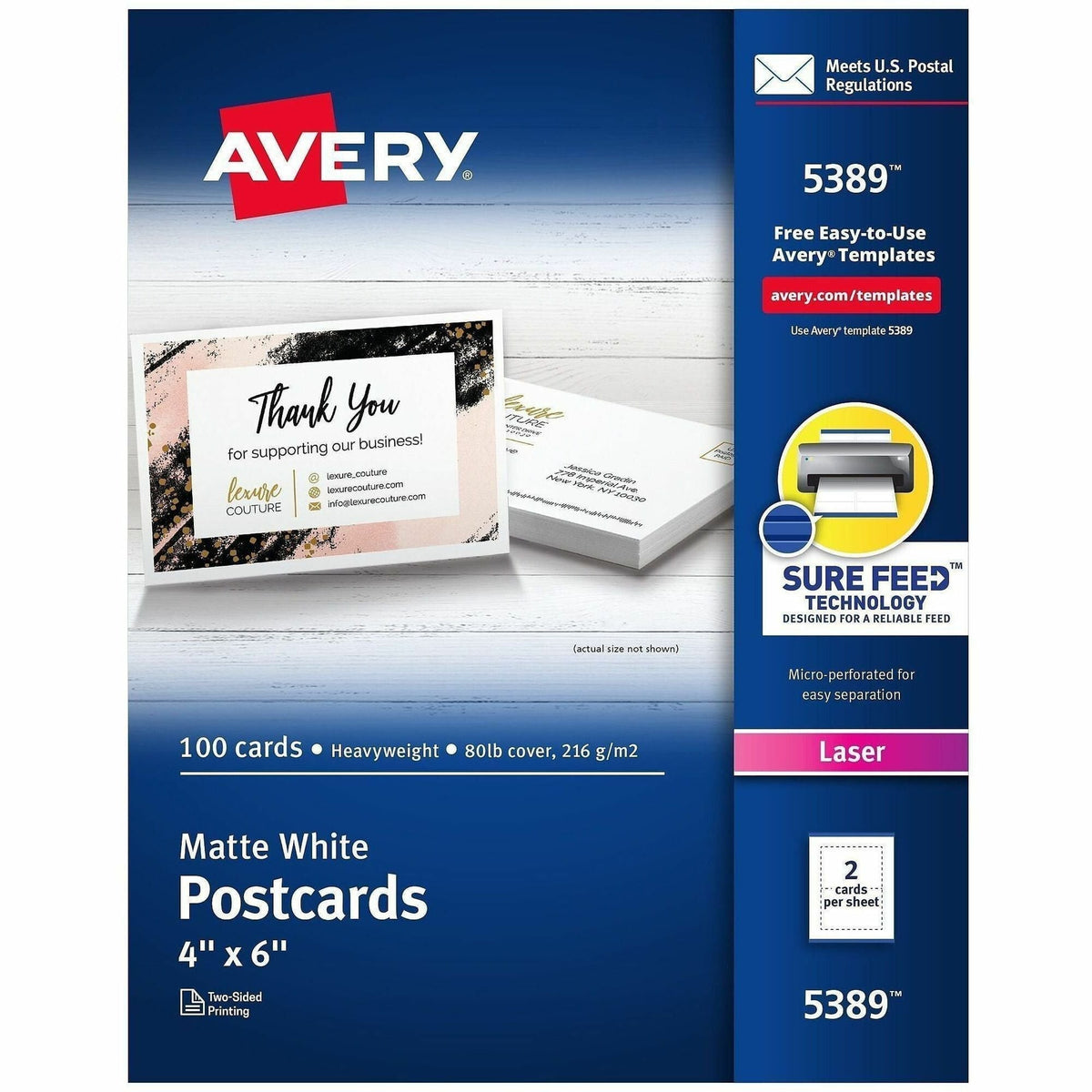 Avery 5389 - Postcards