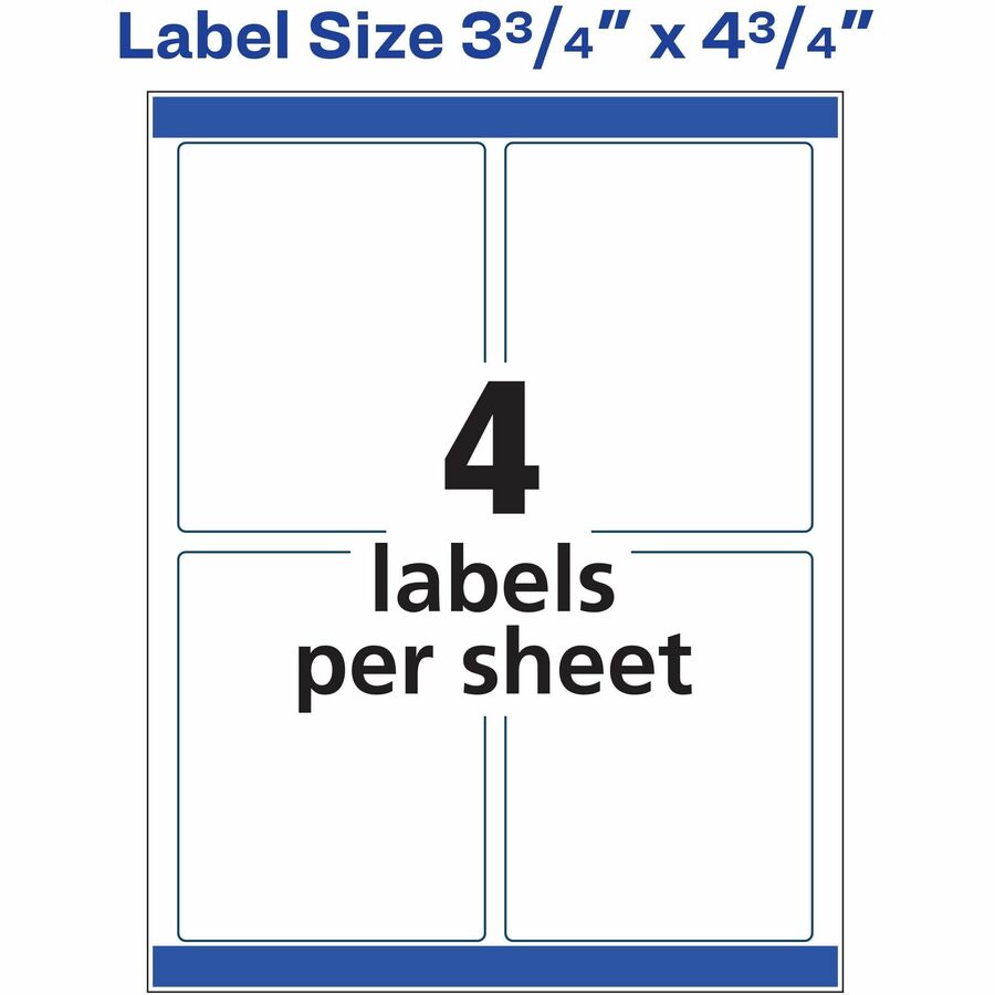Avery® Shipping Labels, Sure Feed, 3-3/4" x 4-3/4" , 100 Labels (6878) - Alternate-Image4