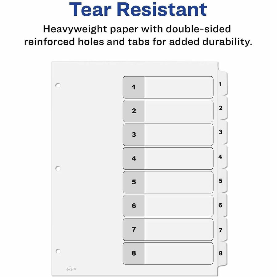 Avery Ready Index 8 Tab Dividers, Customizable TOC, 6 Sets (11822) - Alternate-Image4