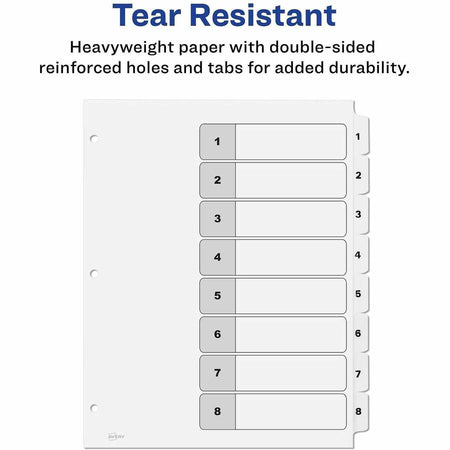 Avery Ready Index 8 Tab Dividers, Customizable TOC, 6 Sets (11822) - Alternate-Image4