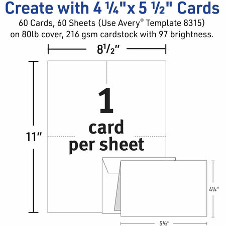 Avery 8315 - Note Cards