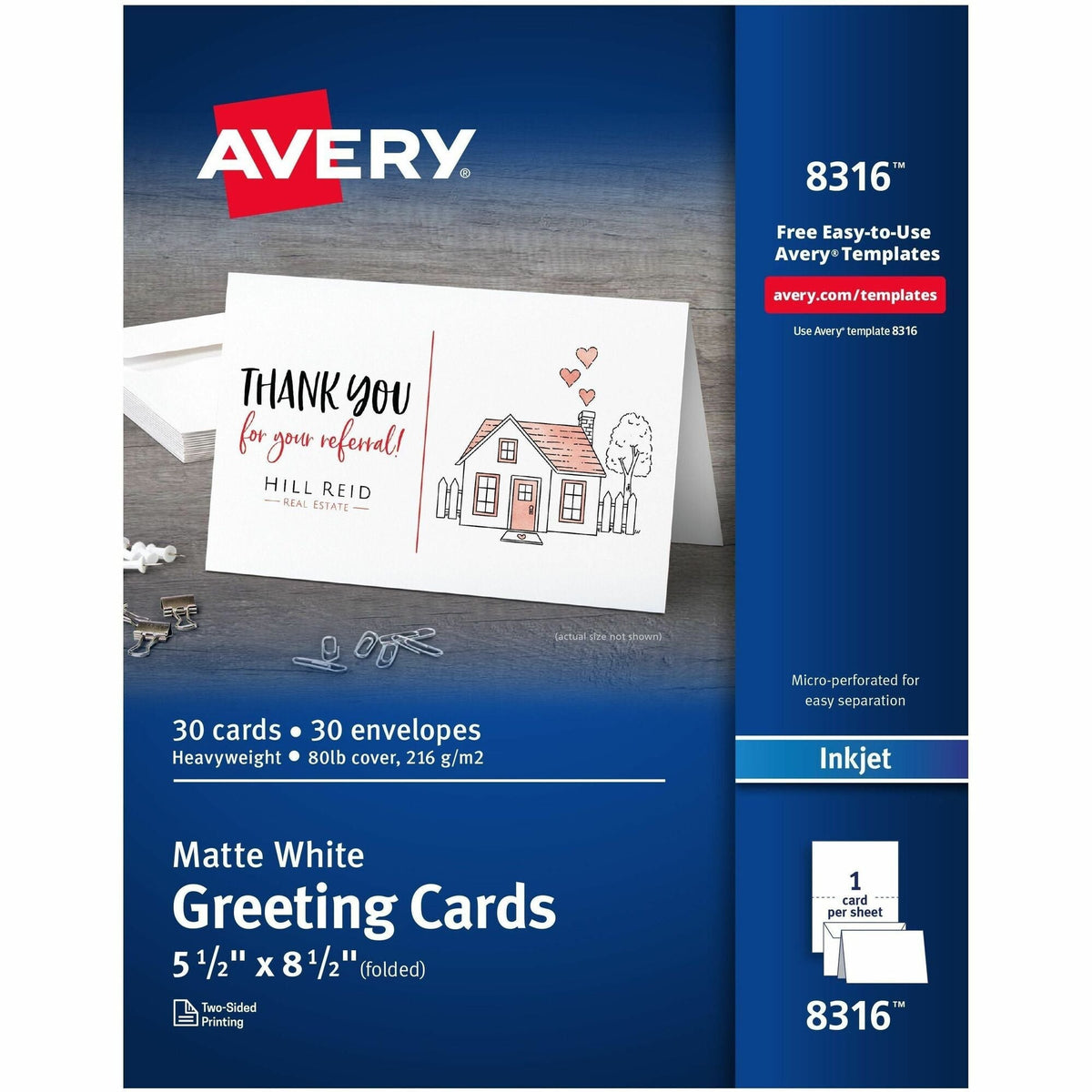 Avery 8316 - Note Cards