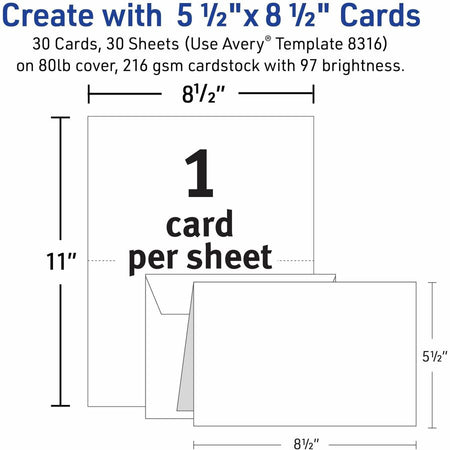 Avery 8316 - Note Cards