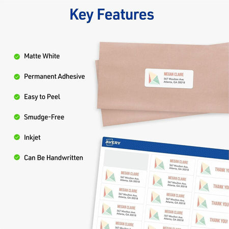 Avery® Easy Peel White Inkjet Mailing Labels - Alternate-Image2