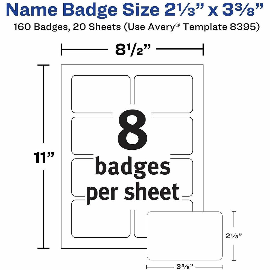 Avery® Adhesive Name Badges - Alternate-Image3