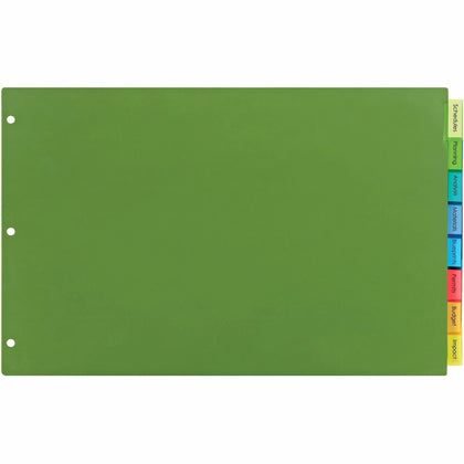 Avery Big Tab Index Divider: Multicolor Plastic 8-Tab Set - Divider