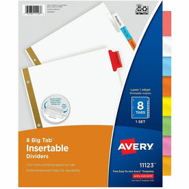 Avery® Big Tab Insertable Dividers - Reinforced Gold Edge - 2000