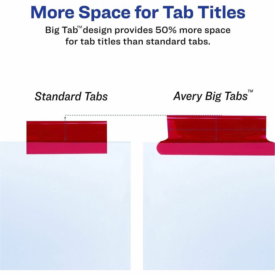 Avery® Big Tab Insertable Dividers - Reinforced Gold Edge - Alternate-Image9