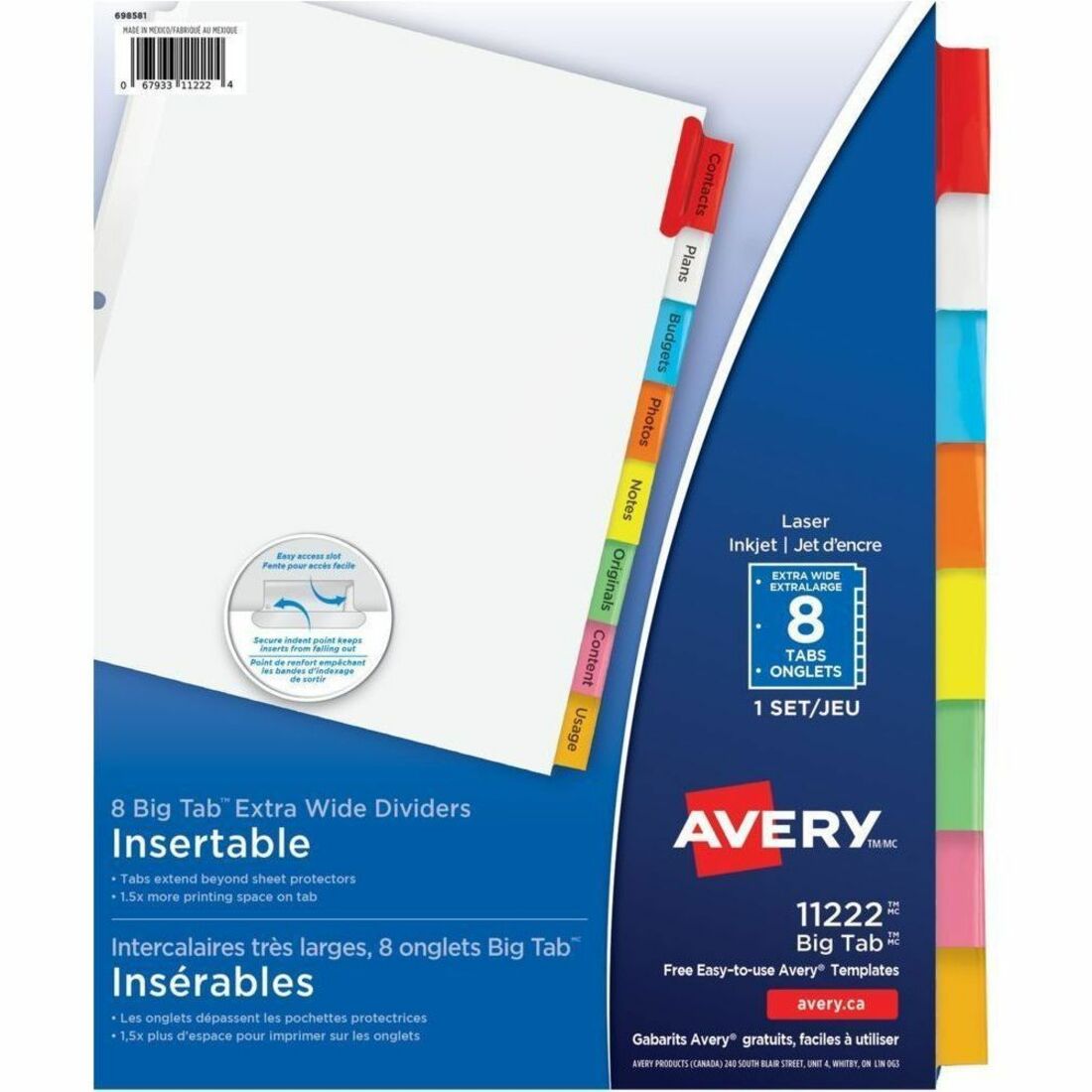 Avery Big Tab Insertable Extra Wide Dividers - 1100