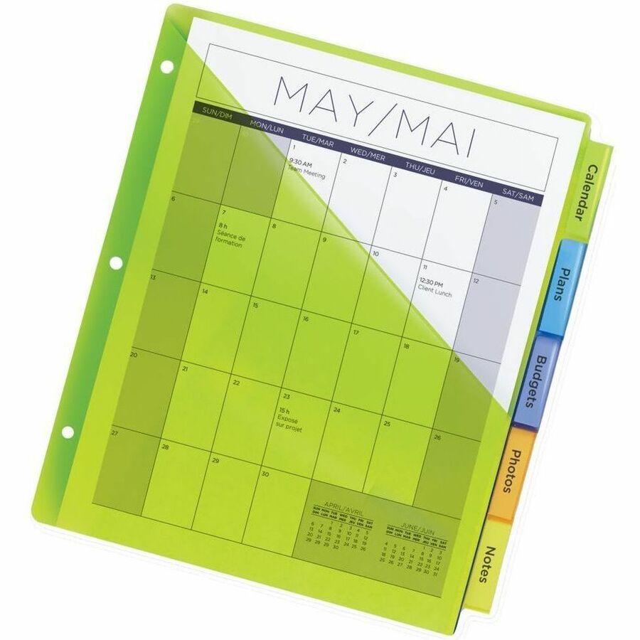 Avery Big Tab Insertable Plastic Dividers with Pockets - Alternate-Image2