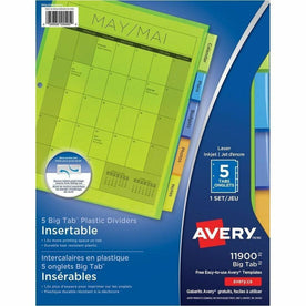 Avery Big Tab Insertable Plastic Dividers - 1100