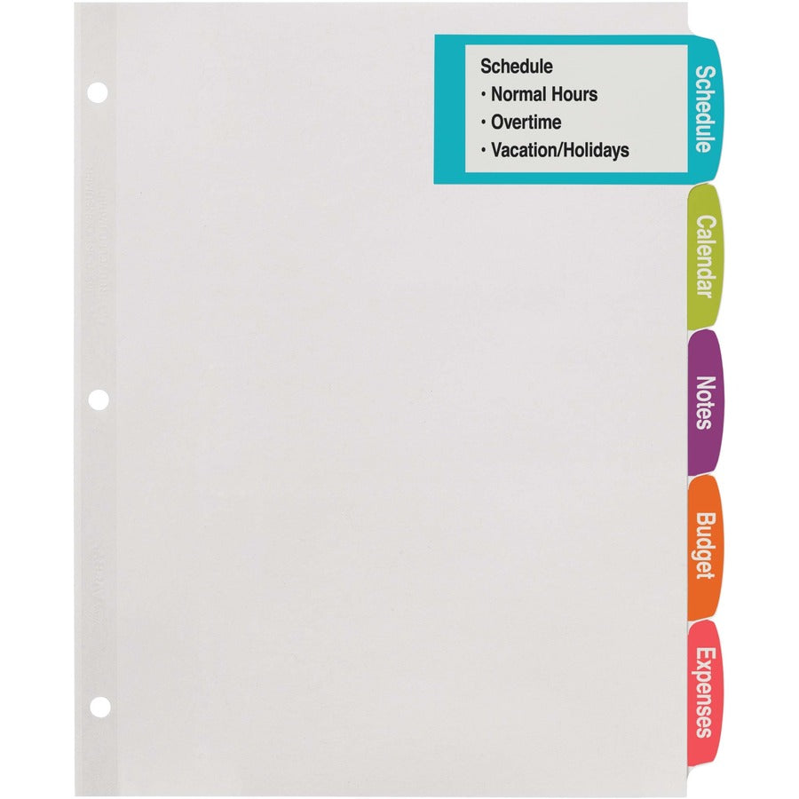 Avery® Big Tab Printable White Label Dividers - Alternate-Image5