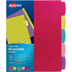 Avery® Big Tab Reversible Fashion Dividers - 2000