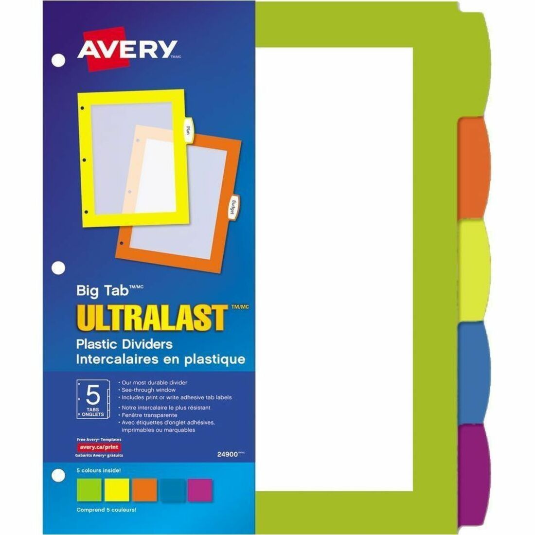 Avery Big Tab UltraLast Plastic Dividers - 1100