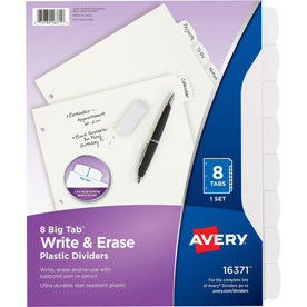 Avery® Big Tab Write & Erase Dividers - 2000