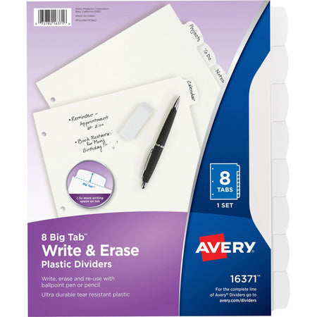 Avery® Big Tab Write & Erase Dividers - 2000