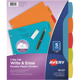 Avery® Big Tab Write & Erase Durable Plastic Dividers - 2000
