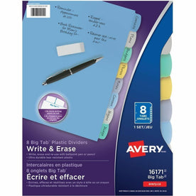 Avery Big Tab Write & Erase Plastic Dividers - 1100