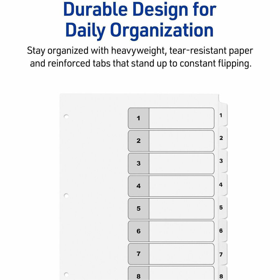 Avery Binder Dividers, 8 Tabs, Ready Index (11132) - Alternate-Image4