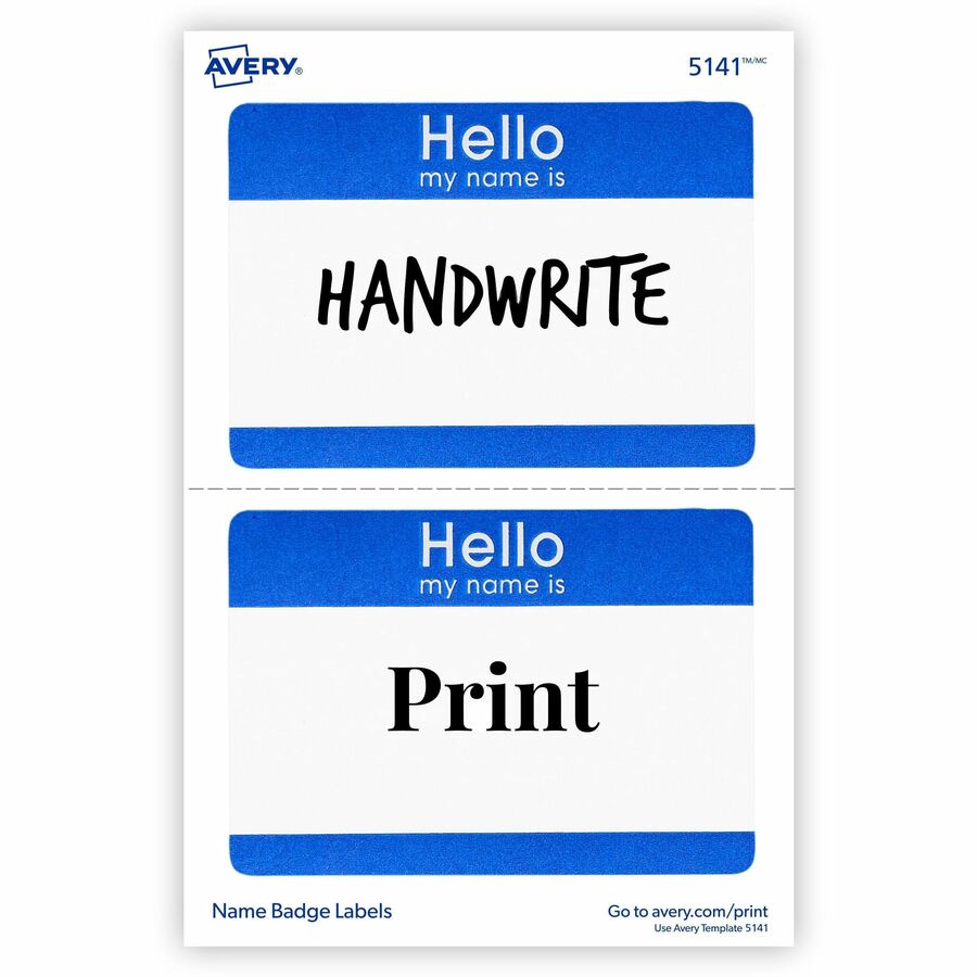 Avery® Border Print/Write Hello Name Badges - Alternate-Image4