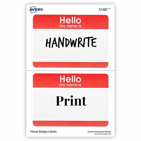 Avery® Border Print/Write Hello Name Badges - Alternate-Image4