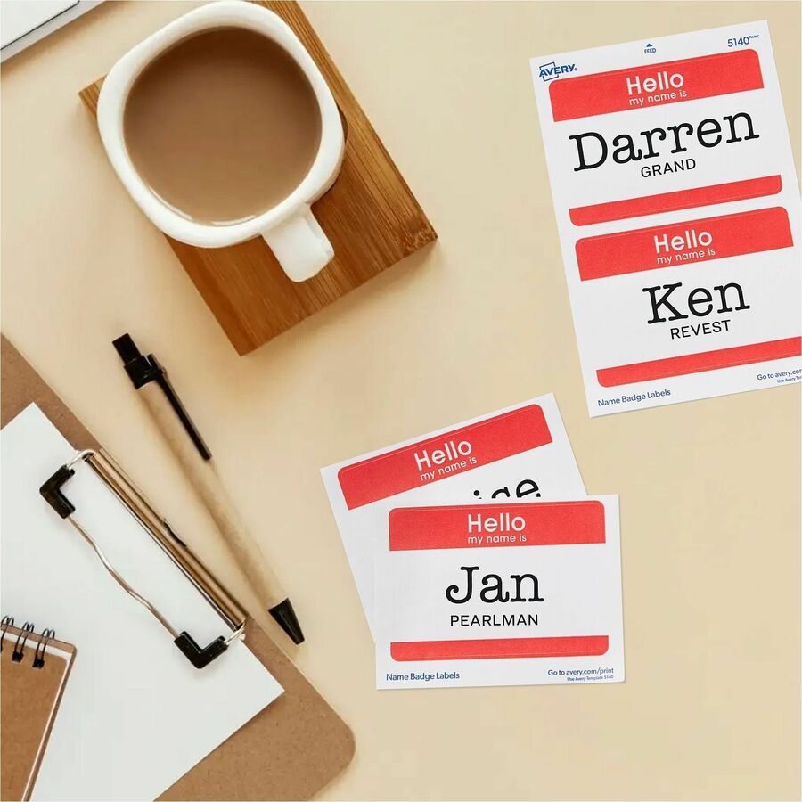 Avery® Border Print/Write Hello Name Badges - Alternate-Image3